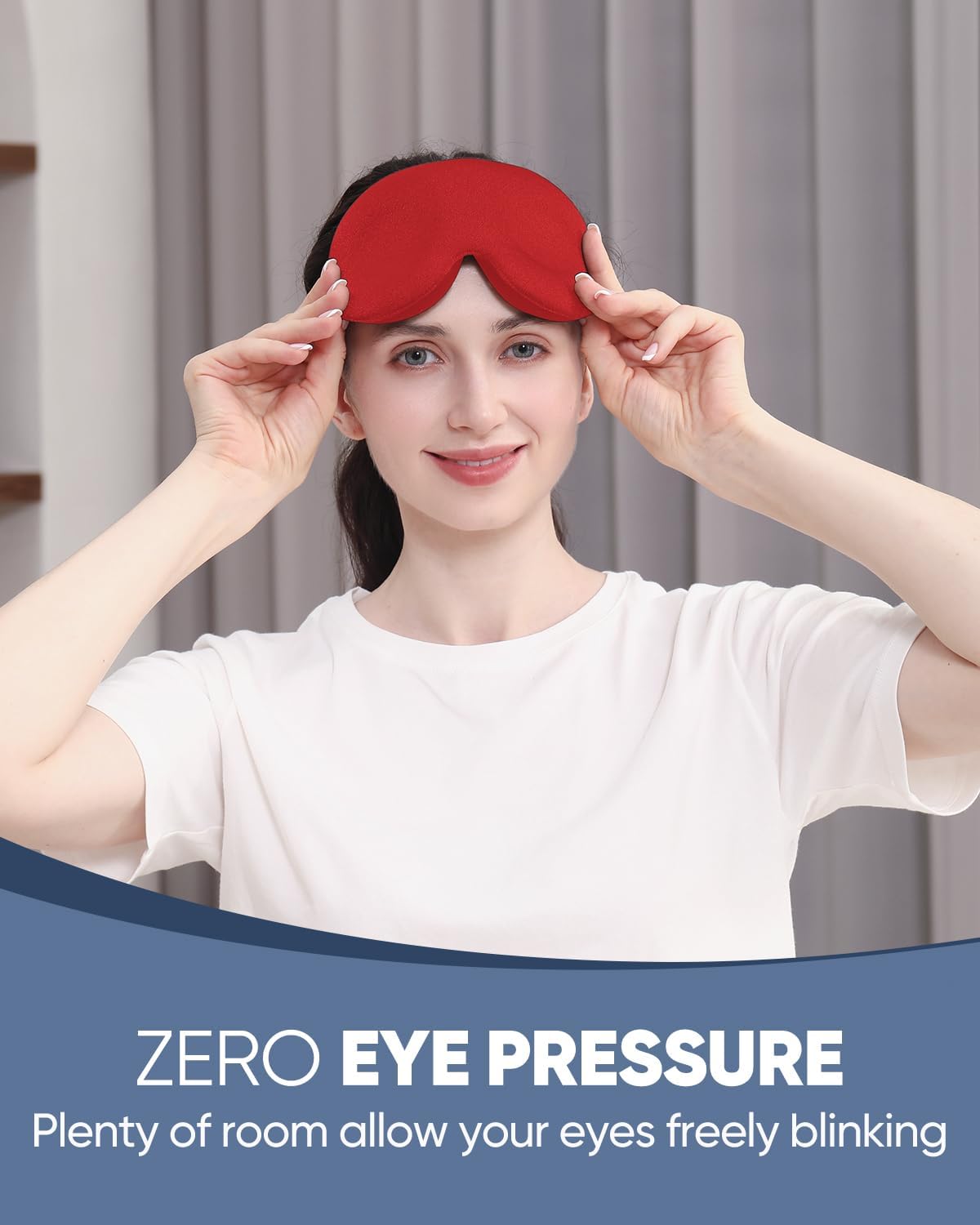 MZOO – Máscara de dormir para hombres y mujeres, contorneado 3D en máscara de dormir y venda con tapón para los oídos, máscara de sueño con moldeado
