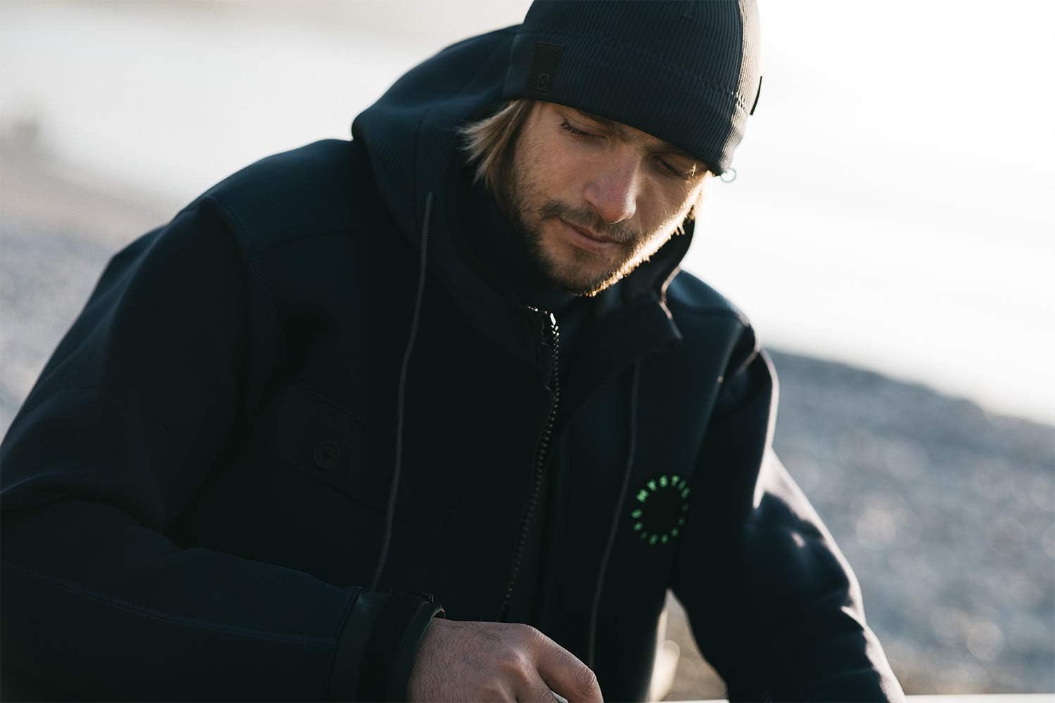 Mystic Watersports – Surf Kitesurf & Windsurfing Ocean Neoprene Wetsuit Coat Jacket – Navy Lime – Unisex