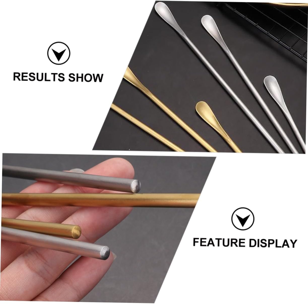 Cuchara de hielo de acero inoxidable, cucharas para remover miel, cucharas para mezclar café, cucharas para revolver bebidas, cucharas para revolver