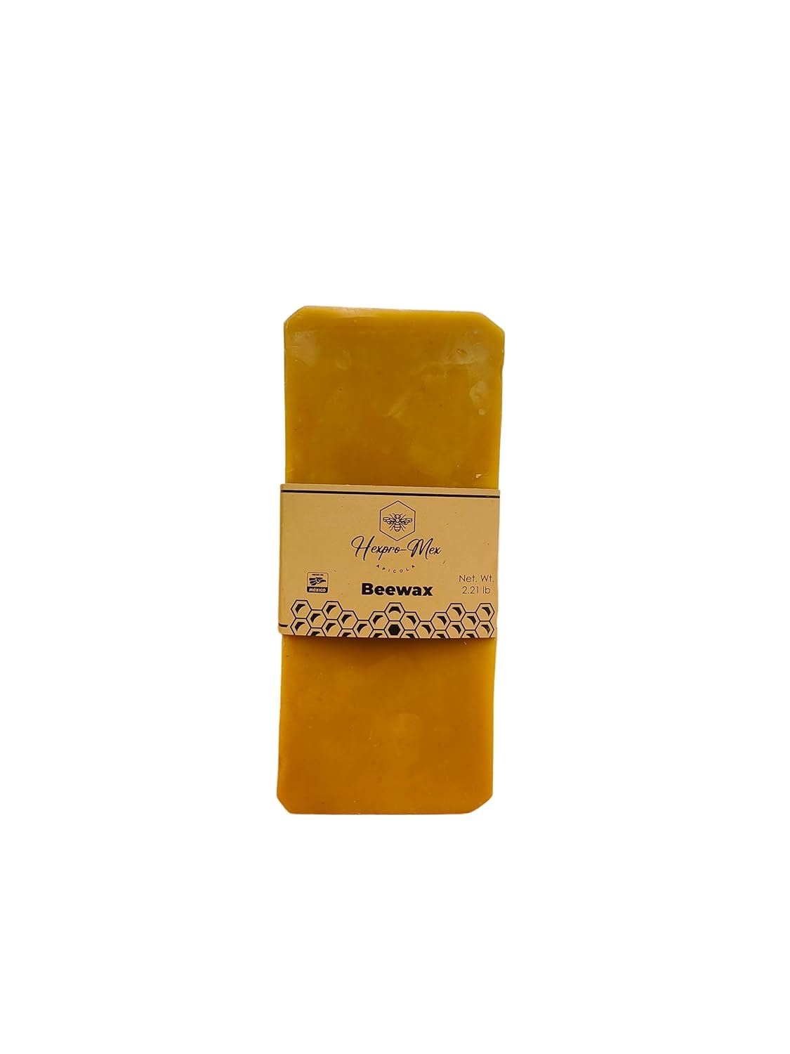 100% Natural Beeswax Block 2.21 lbs or 1 kg (Hexpro-Mex)