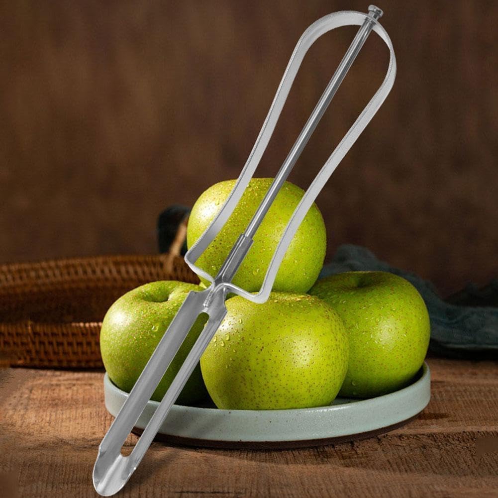 1 cuchillo giratorio de acero inoxidable plateado, multifunción, pelador de manos de zanahoria, papa, zanahoria, cortador de alimentos, frutas,