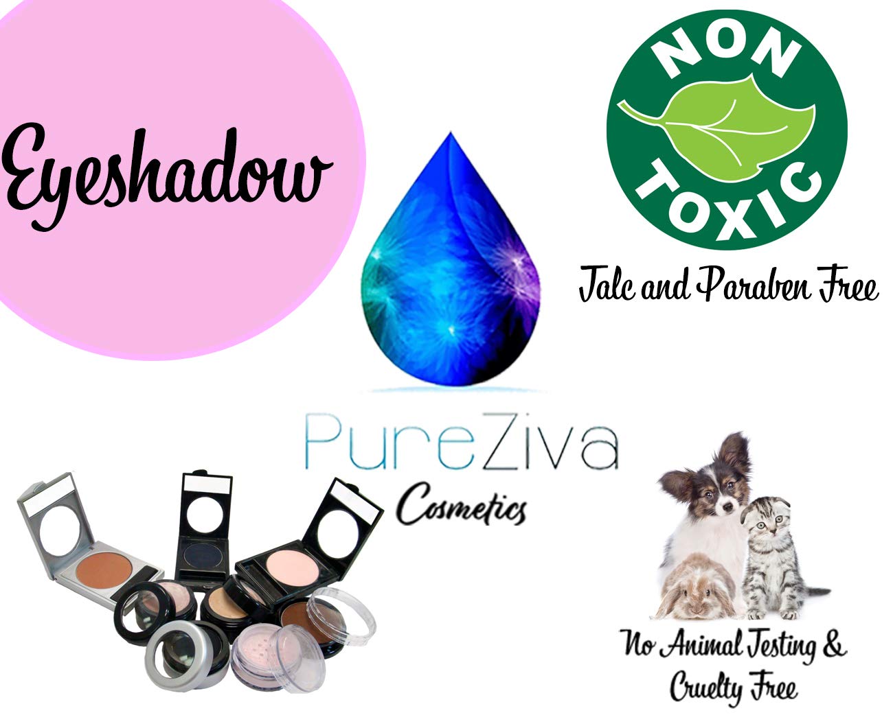 Sombra de ojos en polvo prensado mate, pigmento profundo, brillo de lujo, sombras de ojos negras, sin talco ni parabenos, vegano, sin pruebas de