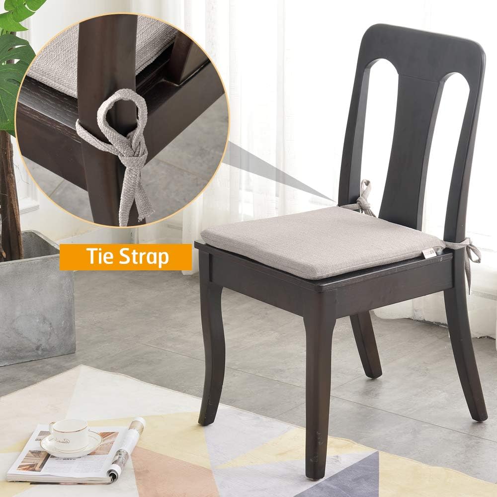 BALCONY&FALCON – Cojín antideslizante para silla de asiento trasero, 16 x 16 pulgadas, funda de cojín para oficina, comedor, cocina, soporte,
