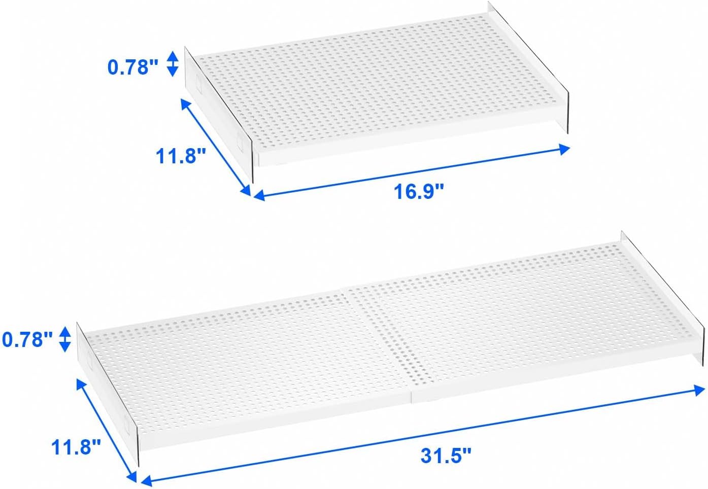Divisor de estantes de armario, estante de tensión de gabinete de metal resistente, separador de estantes para armario, despensa, cocina,
