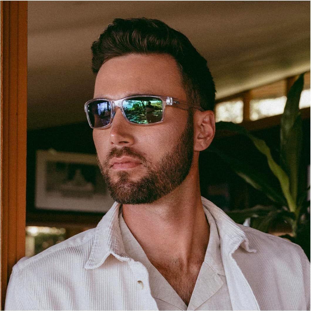 Revo Gafas de sol Crawler lente polarizada con marco de envoltura rectangular de rendimiento