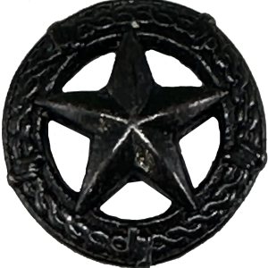 GENUINE TEXAS BRAND 25 tachuelas de estrella solitaria de alambre de púas frotado con aceite, clavos decorativos de 34 de diámetro GENUINE TEXAS BRAND 25 tachuelas de estrella solitaria de alambre de púas frotado con aceite, clavos decorativos de 34 de diámetro