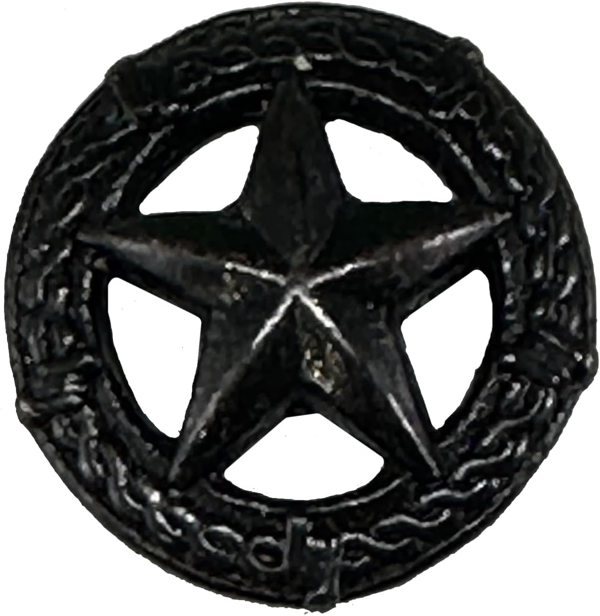 GENUINE TEXAS BRAND 25 tachuelas de estrella solitaria de alambre de púas frotado con aceite, clavos decorativos de 34 de diámetro