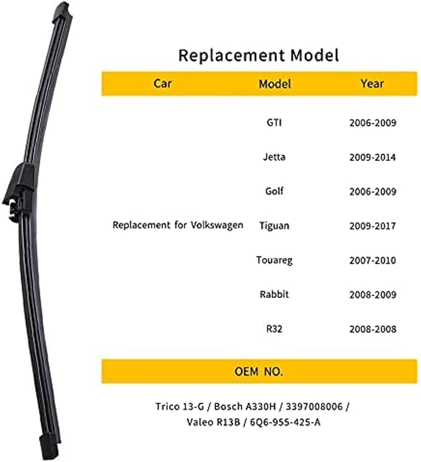OTUAYAUTO – Limpiaparabrisas trasero, 2 piezas de limpiaparabrisas trasero de coche