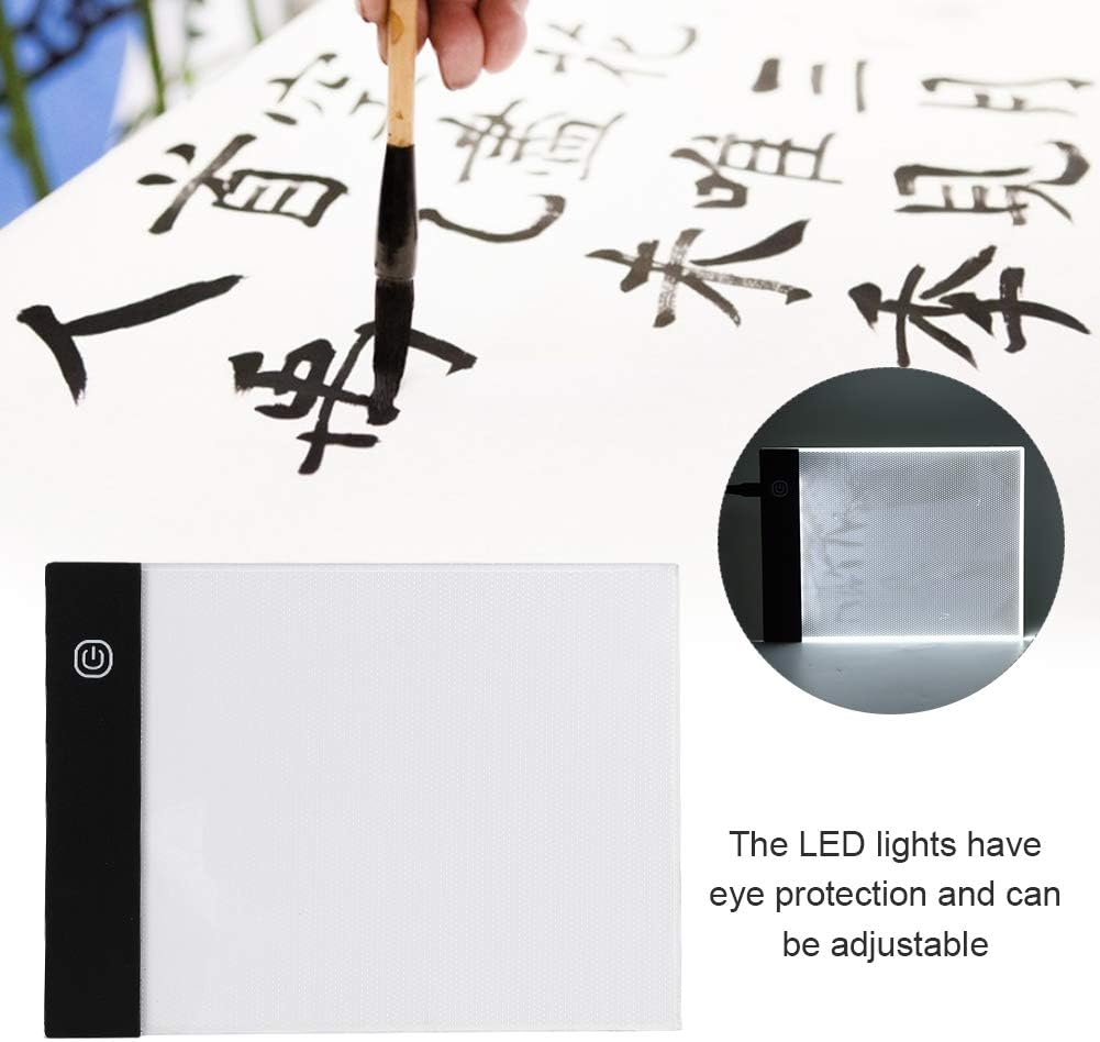 Caja de luz para libros Flip A5, LED de dibujo a mano, A6 niños USB Flip Book Flip Book Art Board Ultra Thin Paper A6 Kit de luz Set Pintura Arte