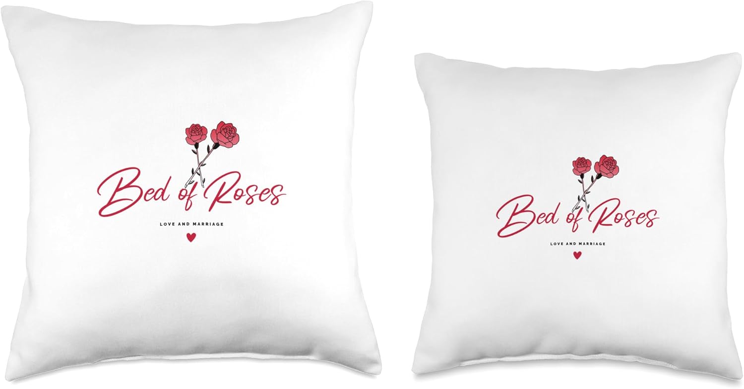El and Nic Bed of Roses – Almohada de podcast, 18 x 18 pulgadas, multicolor
