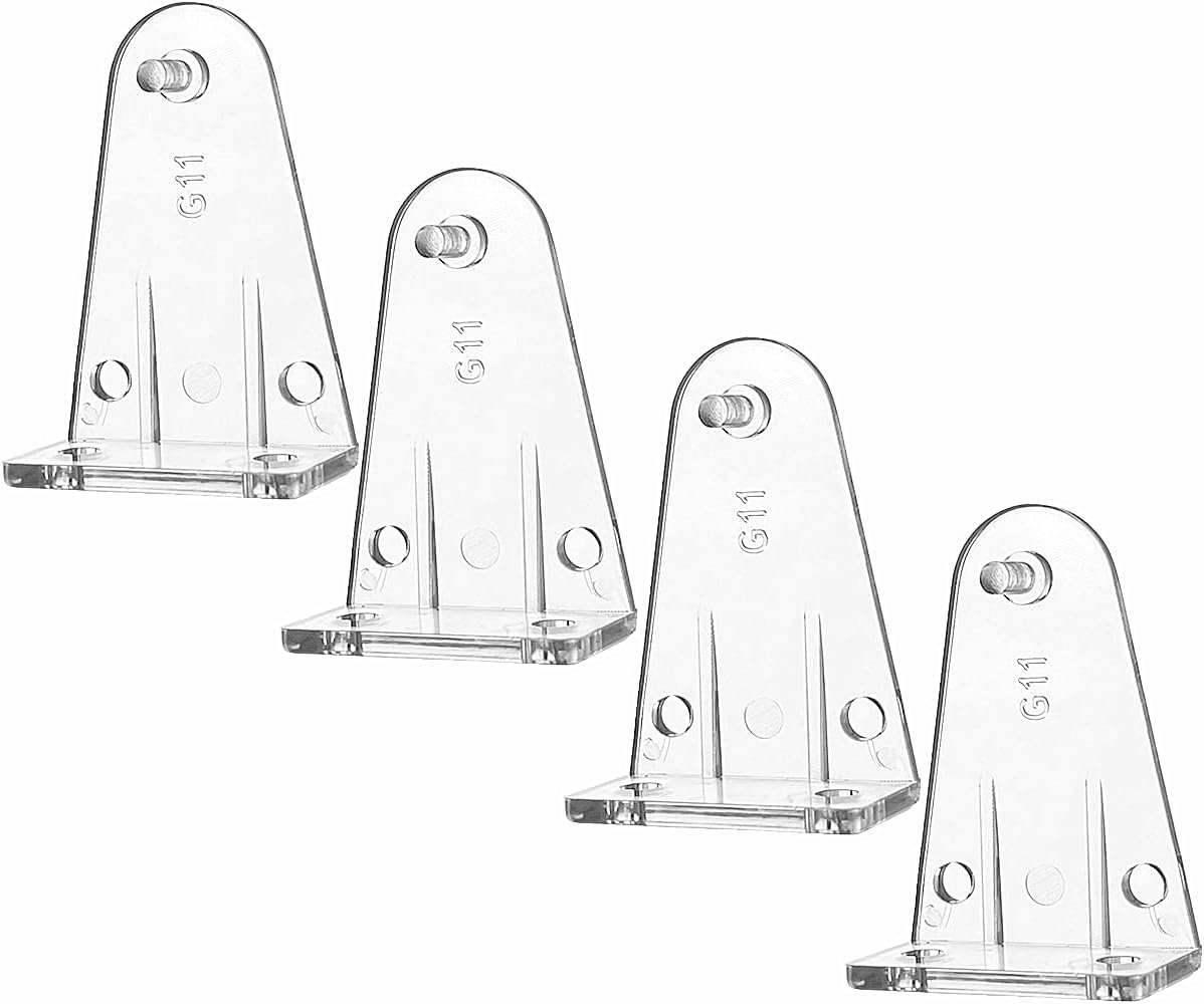 4 clips de sujeción para riel inferior de color transparente para persianas de alto perfil de 2 pulgadas