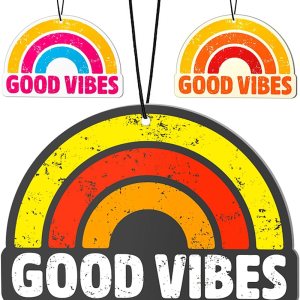 Good Vibes Ambientador de coche – Diseño único, aroma duradero, soporte elástico. Ideal como ambientador y decoración para automóvil, hogar, garaje, Good Vibes Ambientador de coche – Diseño único, aroma duradero, soporte elástico. Ideal como ambientador y decoración para automóvil, hogar, garaje,