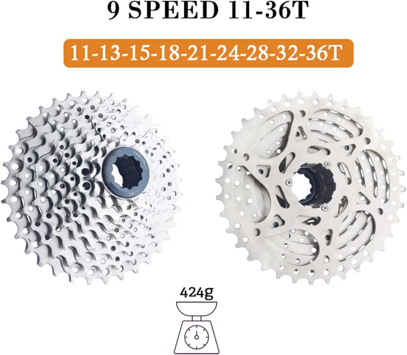 Rueda libre de bicicleta, bicicleta de montaña 8 9 10 11 12 velocidad bicicleta casete MTB rueda libre piñón 36T 40T 42T 46T 50T 52T (tamaño  9