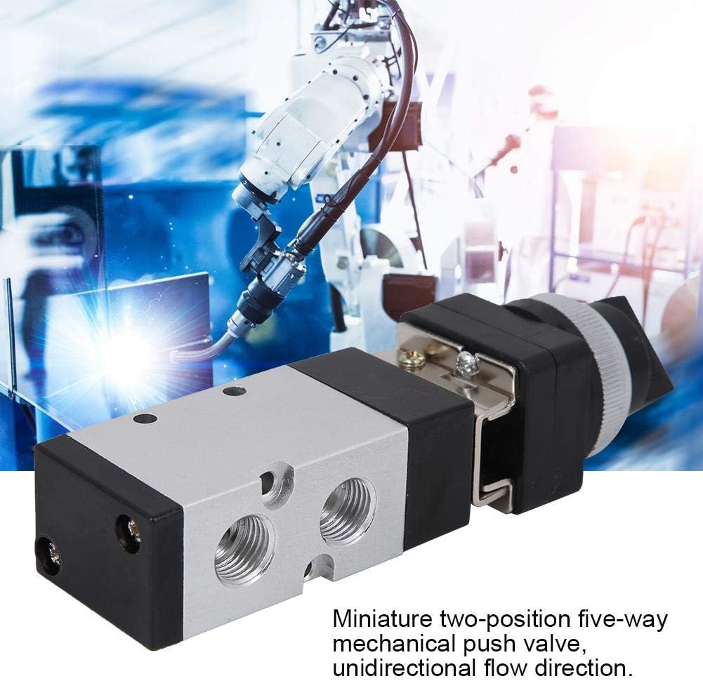 Msv86522-Tb Válvula de interruptor de válvula de botón mecánico de 5 vías de 2 posiciones para sistema neumático Válvula de botón mecánica de 5 vías