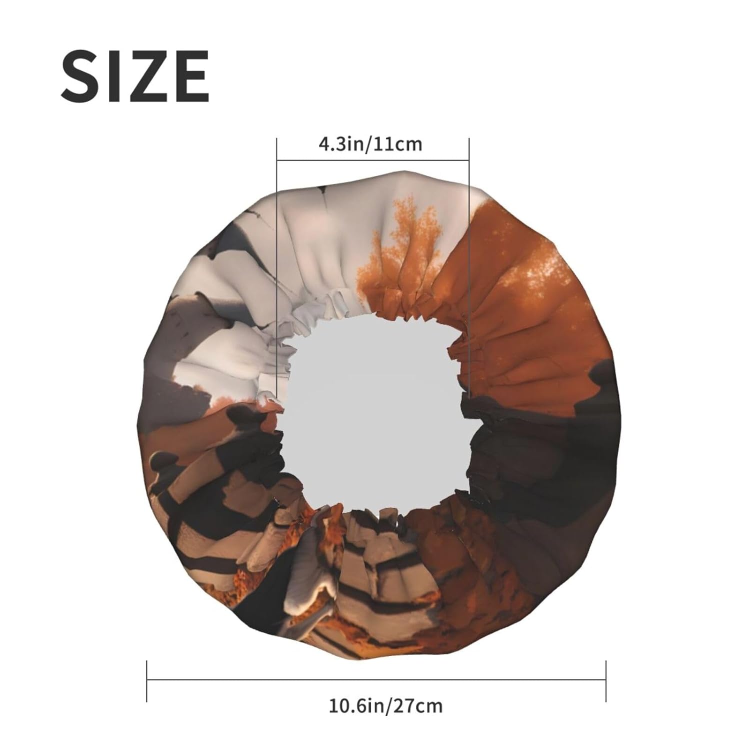 Dogs In The Fall Reusable Double Layer Waterproof Shower Cap With Elastic Cord For Home Cleaning Facial Care Shower