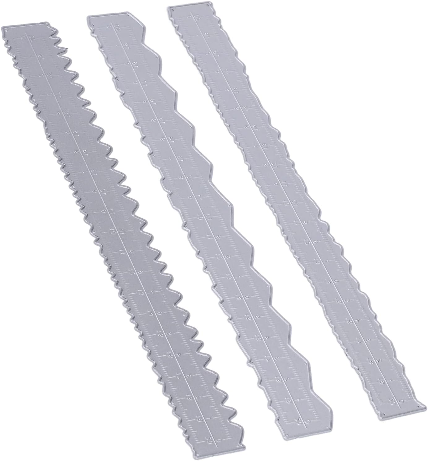 TOPINCN 3 unids Deckle Edge Ruler Paper Tearing Ruler Craft Ruler Paper Ripper Tool Deckled Edge Cortador de papel Herramienta ligera para hacer