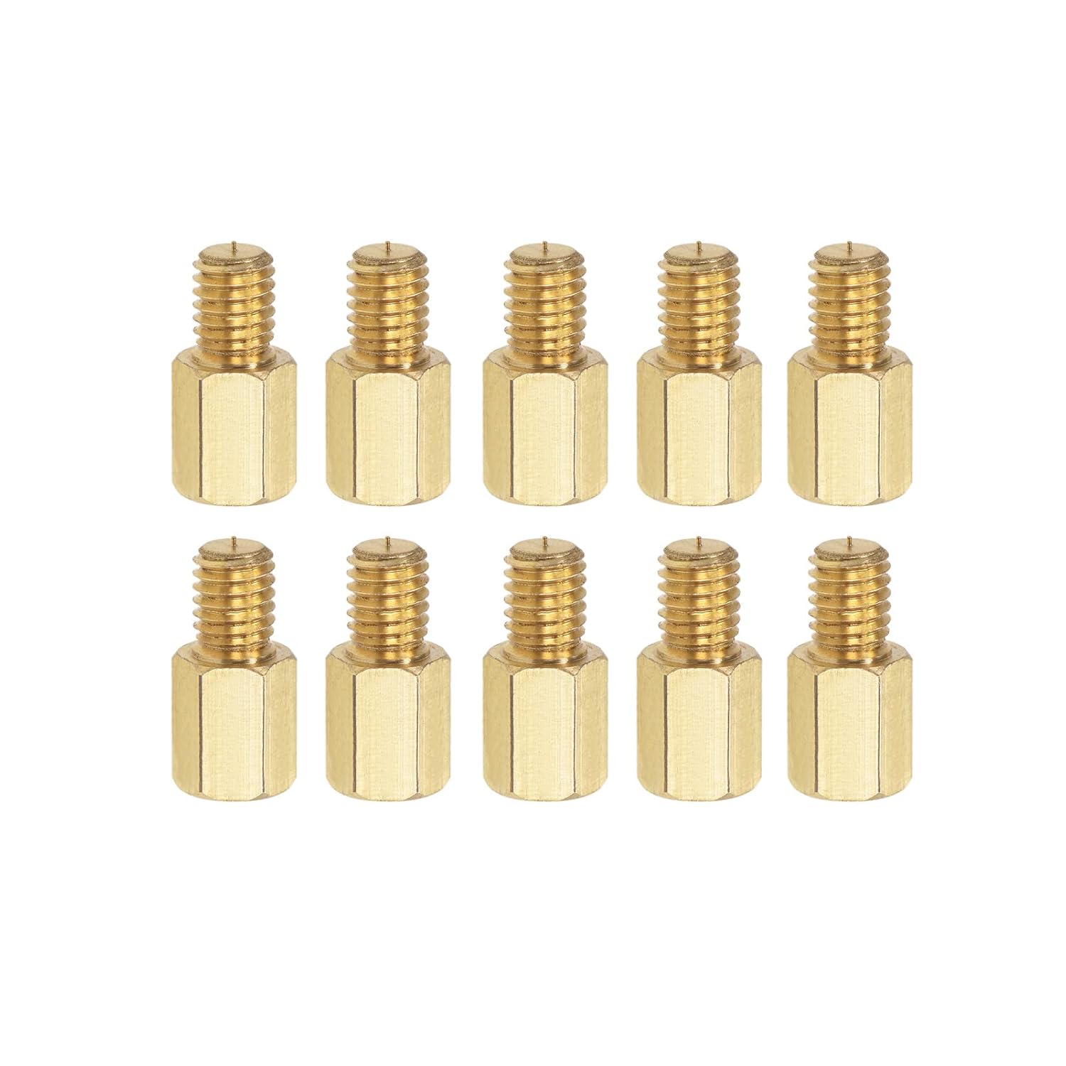 YOKIVE 10 tornillos de separación M6, separadores hexagonales de latón para PCB, mantienen la altura consistente, ideal para placa base (tono