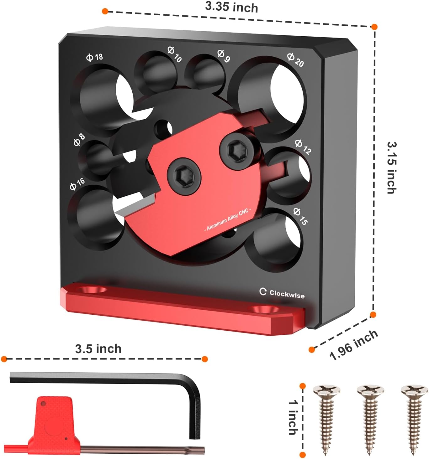 Twotrees – Kit de plantilla para hacer clavijas, cortador de clavijas ajustable métrico de 0.315 in a 0.787 in, pasador de fresado eléctrico, barra