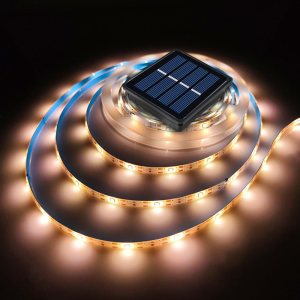 Tira de luces solares LED para exteriores, impermeable, 20 pies, 180 LED, para exteriores, jardín, camino, cubierta, iluminación de Navidad, Tira de luces solares LED para exteriores, impermeable, 20 pies, 180 LED, para exteriores, jardín, camino, cubierta, iluminación de Navidad,