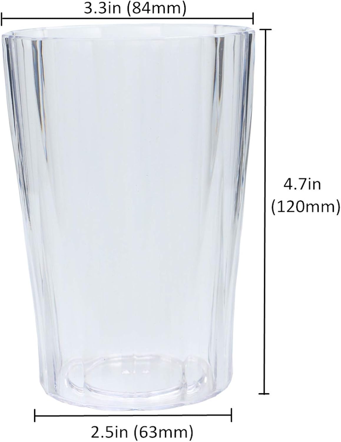 Vasos de plástico transparente para beber 12 vasos para beber – Vasos de plástico de 13 oz – Vasos de plástico reutilizables sin BPA