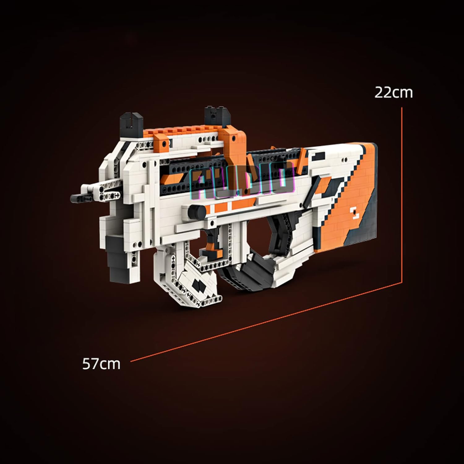 Audio Technics – Bloque de construcción de juguete de disparo simulado, modelo de juguete de disparo Technics P90, compatible con Lego Technic, más