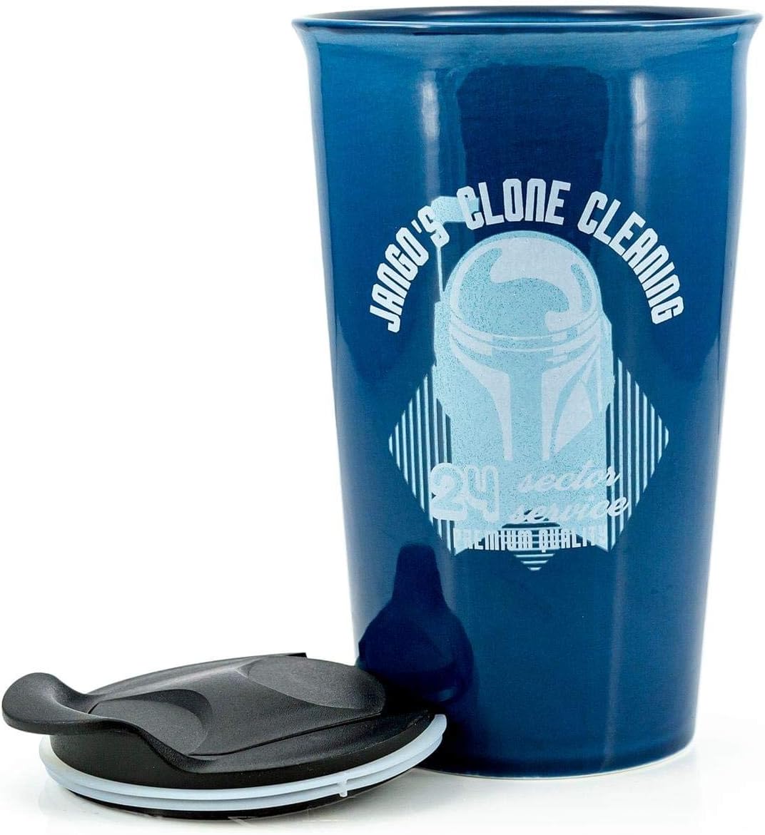 Se7en20 Star Wars Jango Fett Taza de café  Taza coleccionable de Star Wars de estilo retro  Taza de cerámica con capacidad para 12 onzas