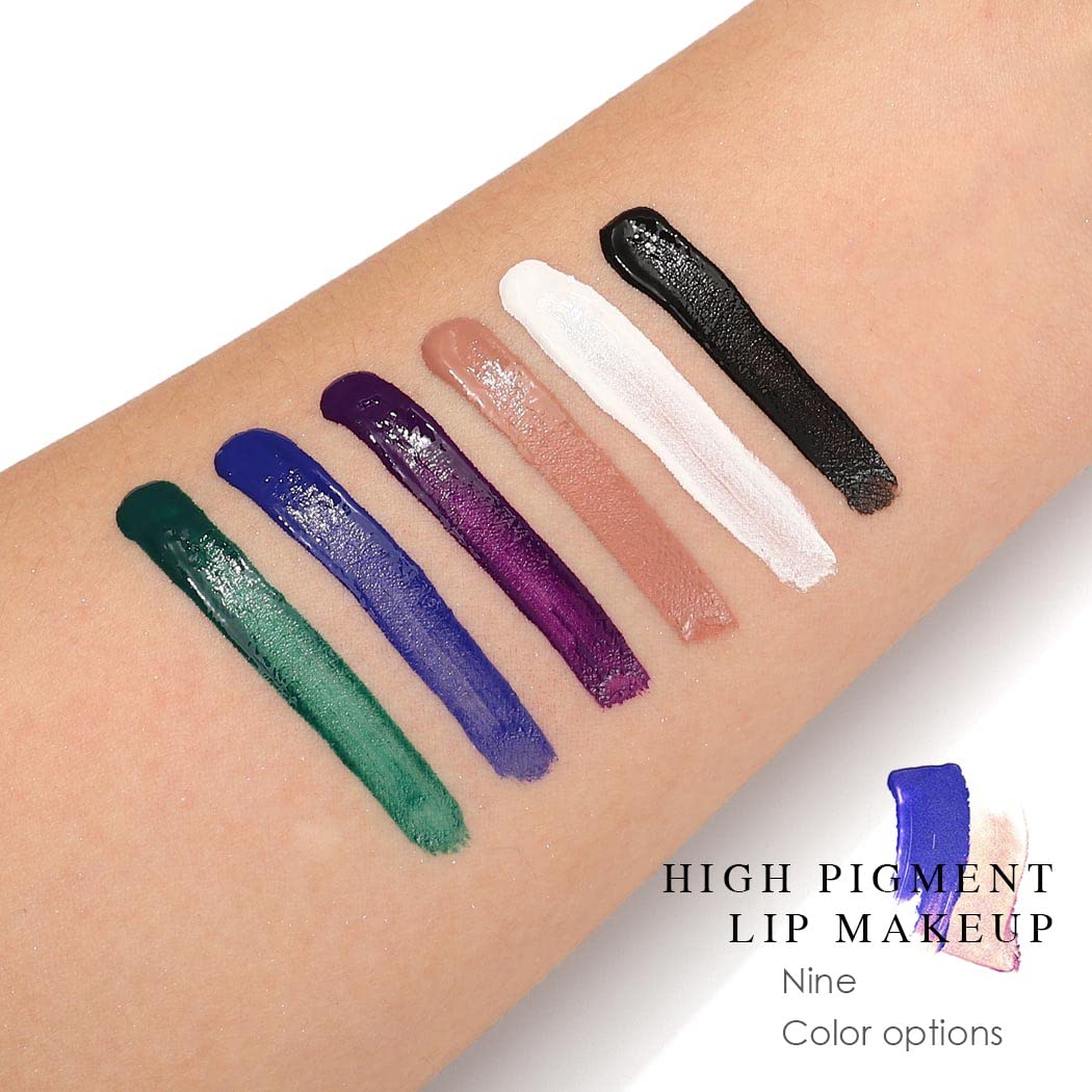 Kilshye Lápiz labial líquido mate para Halloween, pigmento gótico, brillo labial, terciopelo para disfraz, para mujeres y niñas, paquete de 1 unidad