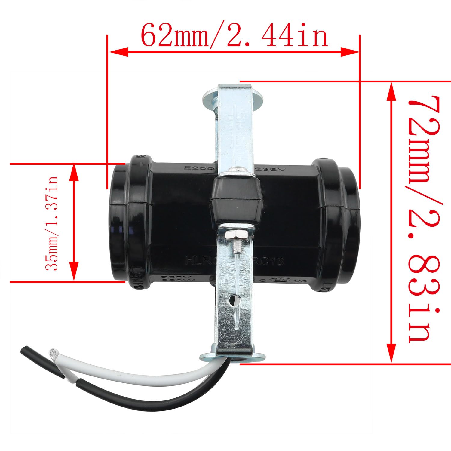 Enchufe de doble bombilla CHENJIN de 2 luces de base media E26 fenólica doble enchufe de luz con cables de alambre, enchufe de grupo doble,