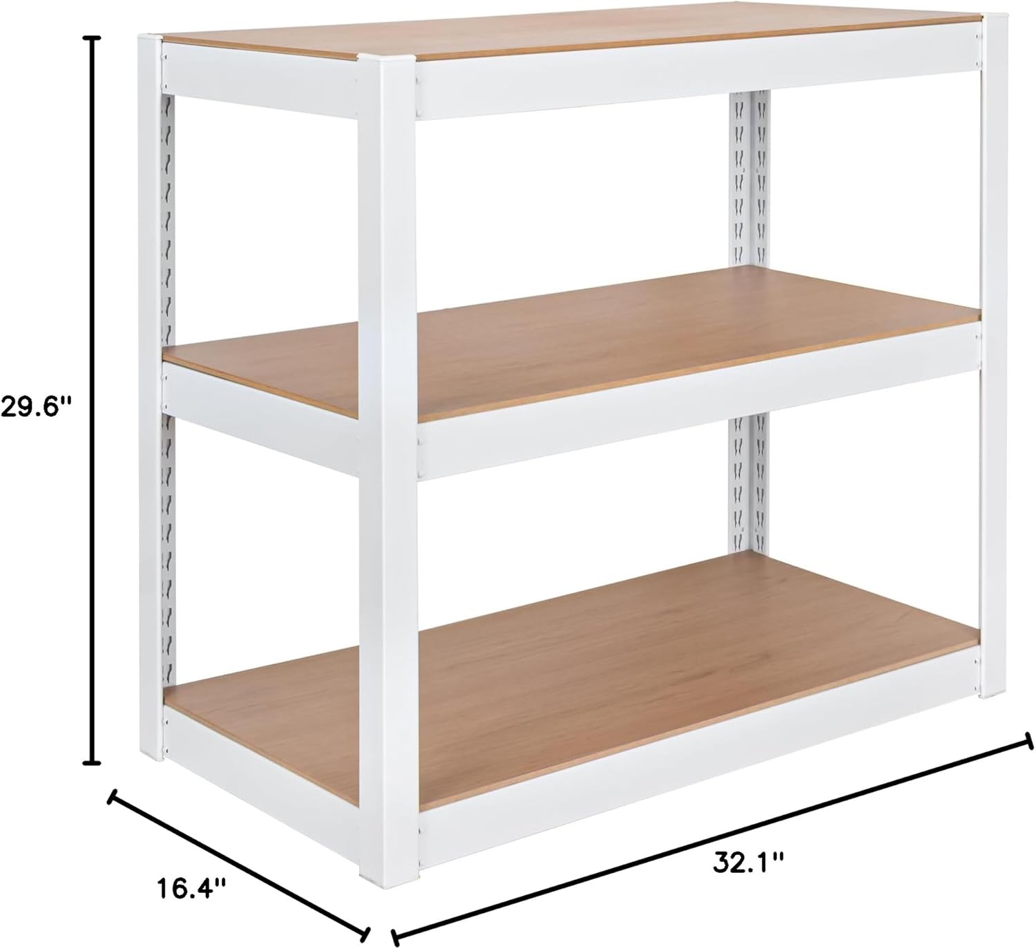 KEPSUUL – Estantería modular de metal corta de 2 estantes personalizables y de almacenamiento multiusos para garaje, cocina, dormitorio, 32.1