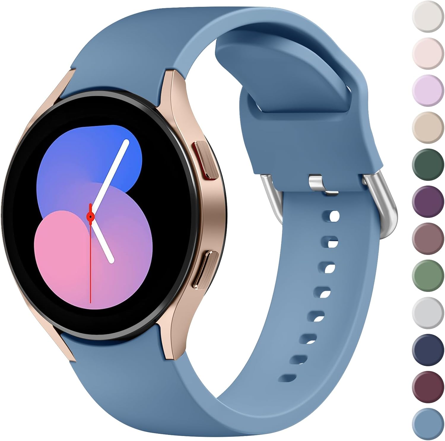AK Correa de repuesto ajustable para Samsung Galaxy Watch 5 de 1.575 pulgadas, 1.732 pulgadas, Galaxy Watch 5 Pro de 1.772 pulgadas, 0.787 pulgadas,