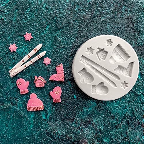 3 moldes de silicona para fondant, 25 cavidades 3D de Navidad, decoración de tartas de azúcar, decoración de cupcakes, proyectos de manualidades,