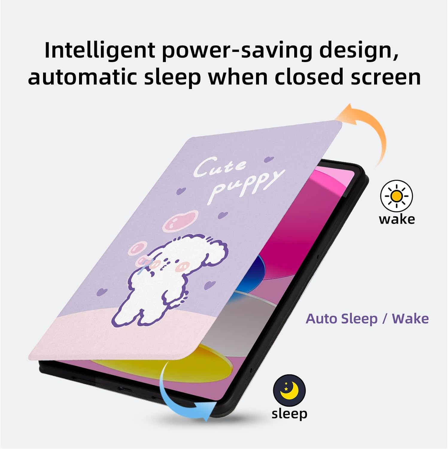 Funda para iPad de 10.9 pulgadas de 10.9 pulgadas de 10. generación 2022, para iPad de 10 generaciones, divertido y lindo estilo de animales de