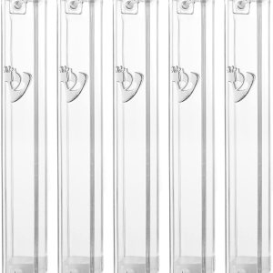 MEZUZAH – Soporte de plástico plateado de 5 pulgadas para desplazamiento de 3.9 in, goma impermeable, corcho, lote de 5 (transparente, 10 (para MEZUZAH – Soporte de plástico plateado de 5 pulgadas para desplazamiento de 3.9 in, goma impermeable, corcho, lote de 5 (transparente, 10 (para