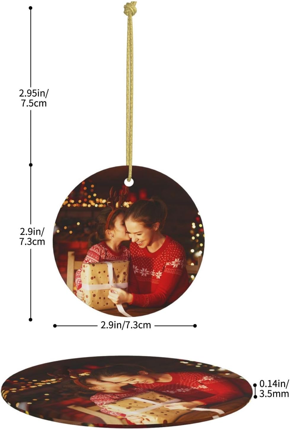 Adornos de Navidad personalizados de cerámica, nuestro primer árbol de Navidad colgante 2023, decoración de regalo para Navidad, regalo