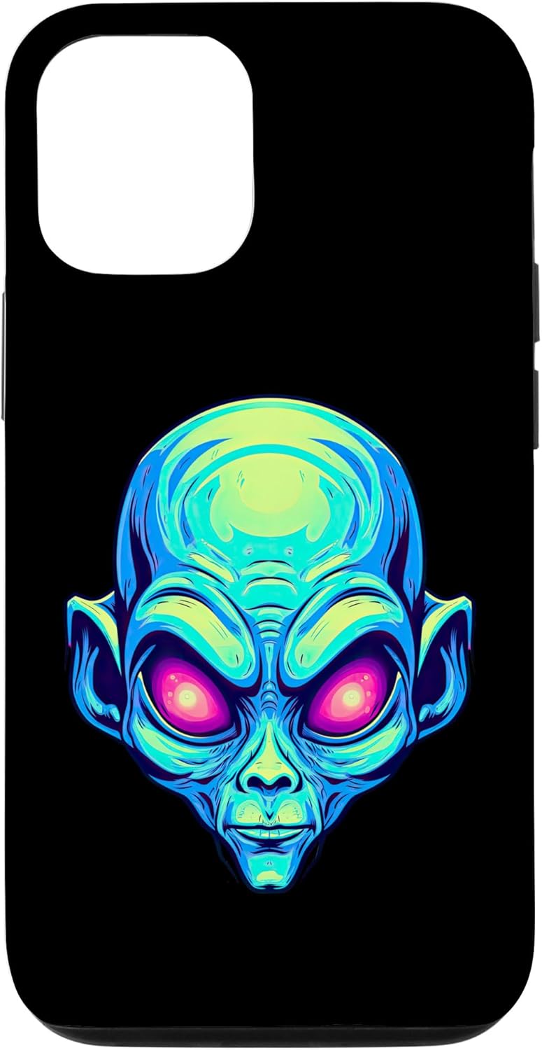 iPhone 14 Pro Funny Alien Face UFO Alien Head Case