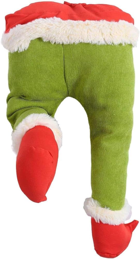 Decoraciones para árbol de cuerpo de elfo, decoración de árbol de Navidad, decoración de elfo con patas de peluche