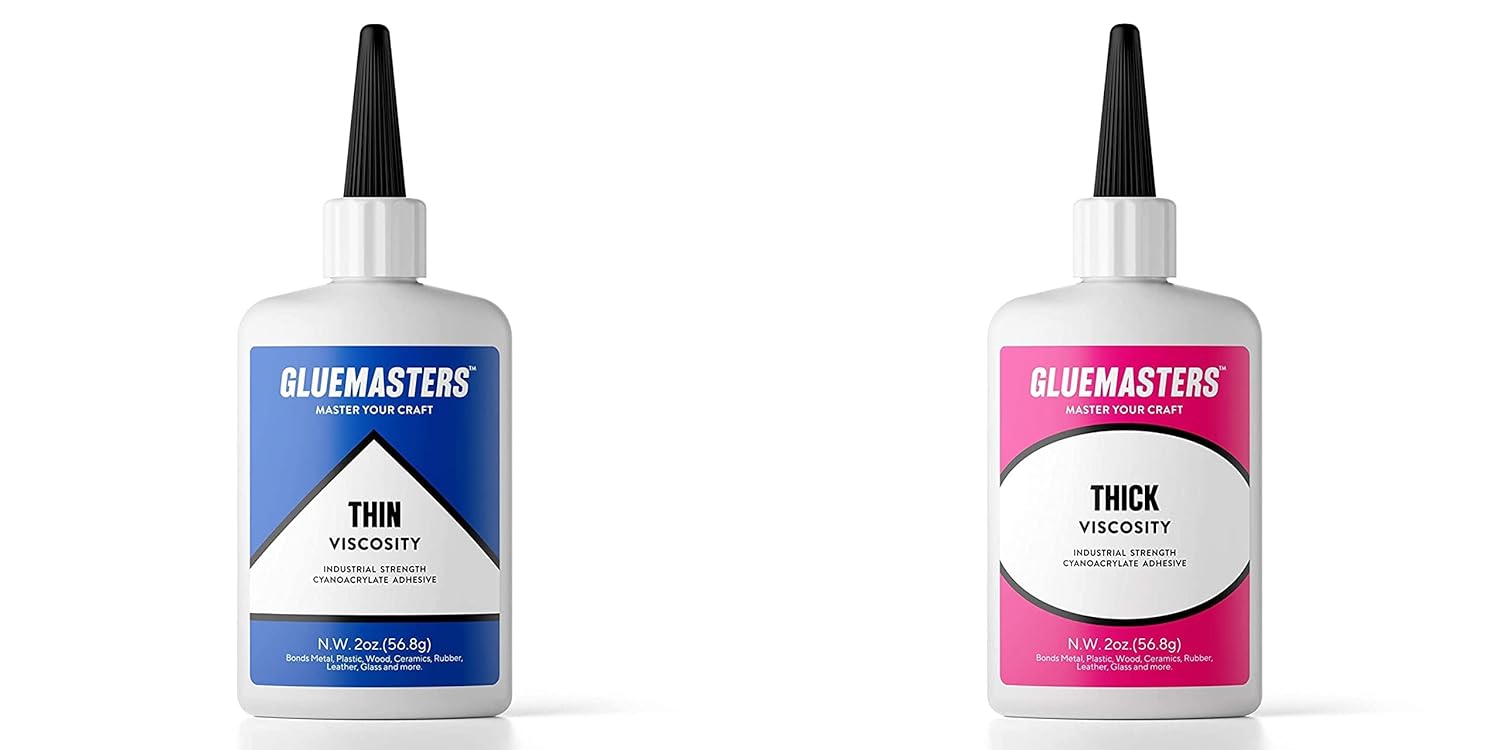 Paquete  2-2 oz Adhesivo de viscosidad gruesa y fina para plástico, madera y manualidades de bricolaje