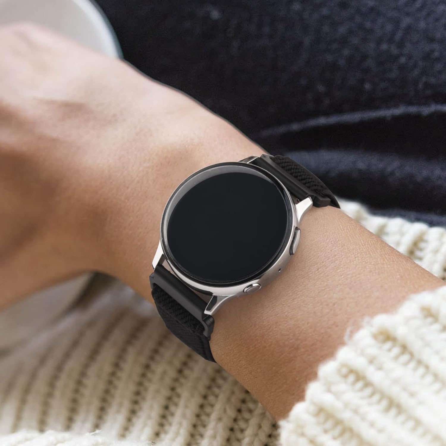 Bandas para Garmin Venu  Venu 2 Plus  Venu Sq Watch Band para mujeres y hombres, paquete de 2 correas de repuesto elásticas suaves ajustables para