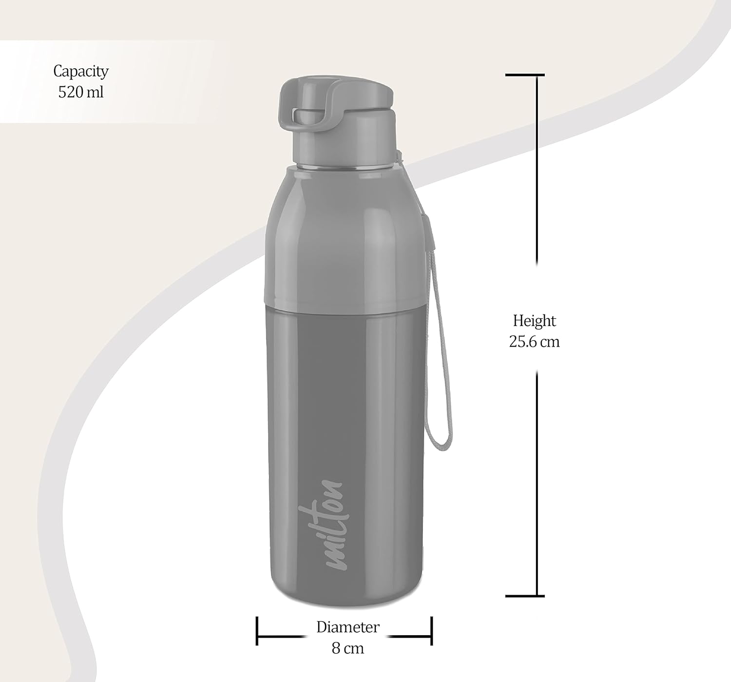 Milton Steel Convey – Botella de agua interior aislada de acero inoxidable 600, 17.6 fl oz, azul, a prueba de fugas, sin BPA, caliente o fría
