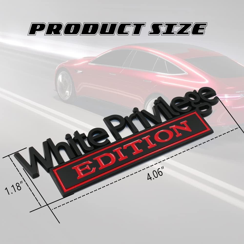 Emblema blanco de edición privilegiada, emblema 3D para exteriores de automóvil, calcomanía 3D de edición privilegiada, calcomanía de insignia de