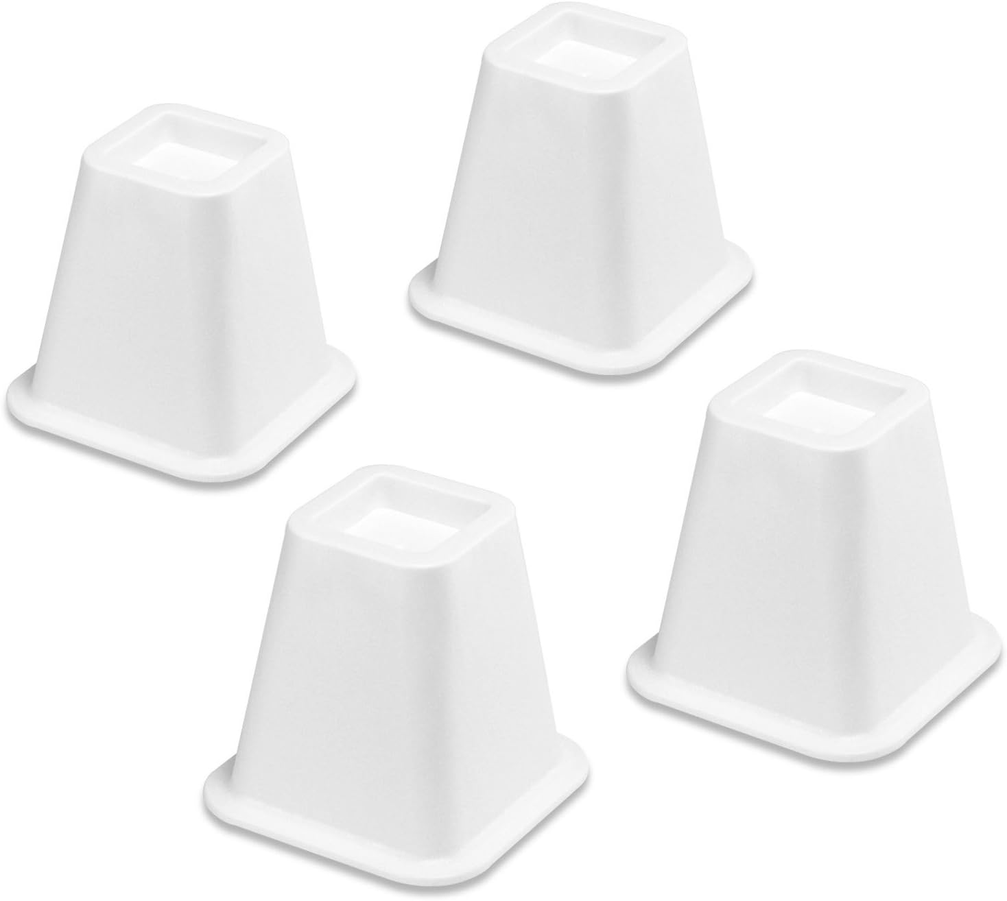 Whitmor 6511-3349-BLK Elevadores de cama, 4 unidades, negros