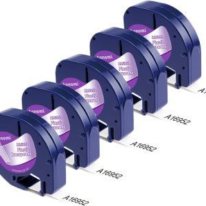 5 x 16952 Aonomi – Cinta de etiquetas de plástico transparente Dymo, compatible con recambios DYMO Letratag, para impresoras de etiquetas LetraTag 5 x 16952 Aonomi – Cinta de etiquetas de plástico transparente Dymo, compatible con recambios DYMO Letratag, para impresoras de etiquetas LetraTag