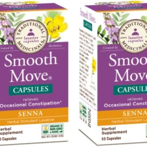 Traditional Medicinals – Smooth Move Senna, 2 Pack de 50 cápsulas de Traditonal Medicinals Traditional Medicinals – Smooth Move Senna, 2 Pack de 50 cápsulas de Traditonal Medicinals