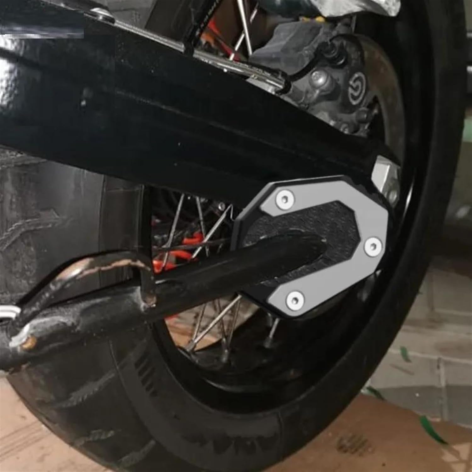 Almohadilla de extensión de soporte para motocicleta BMW F750GS F850GS Adventure F 750 850 GS Adv 2019 2022 Placa de soporte lateral (color  titanio)