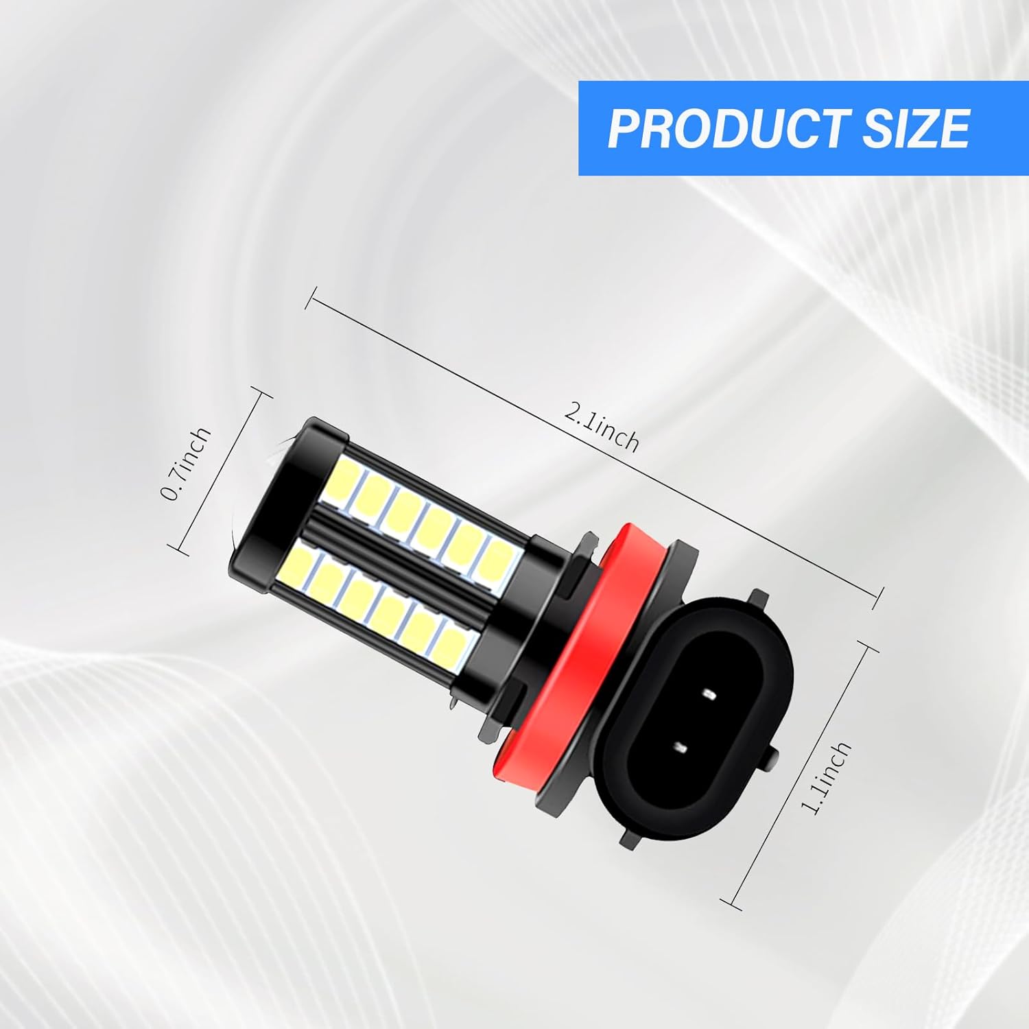 UGSHY 2 bombillas LED antiniebla H11 o DRL, luz blanca fría de 6500 K, súper brillante 5730 33-SMD 12V, apto para automóviles, camiones, SUV,
