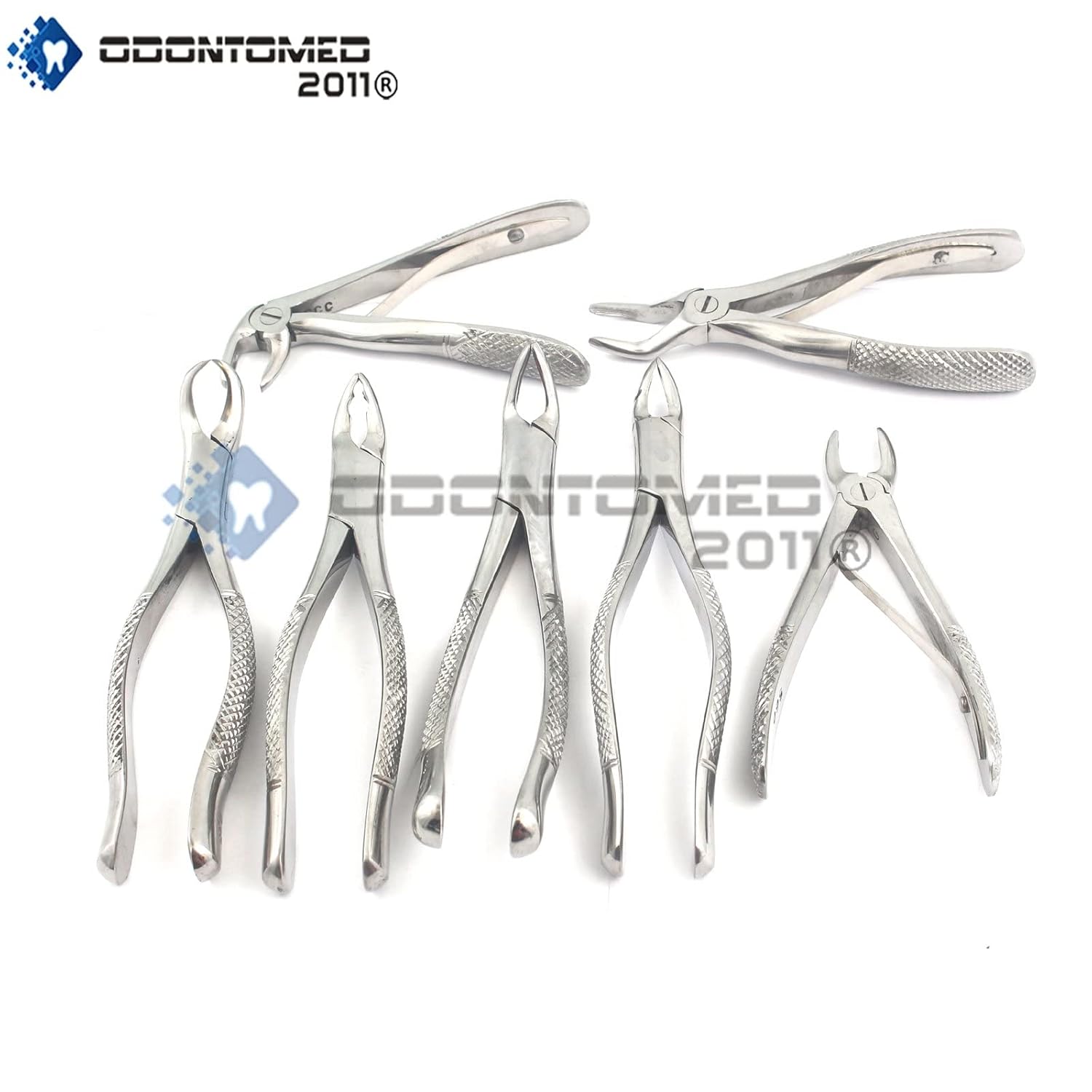 odontomed2011 Juego de 7 alemán acero inoxidable de grado Dental extracción extracción fórceps ODM