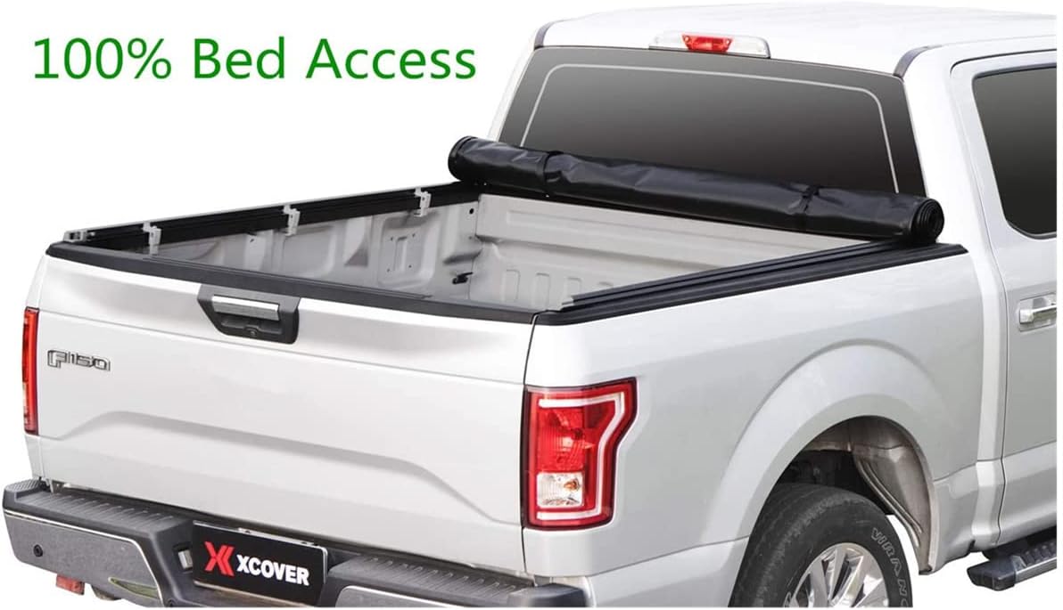 Ram 1500 – Funda suave enrollable para cama, cubierta Tonneau compatible con Ram 1500 2019 2020 2021 2022 2023 2024 New Body de 6.4 pies