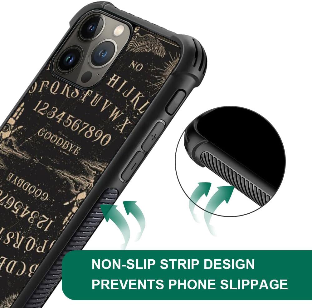 DAIZAG Funda compatible con iPhone 15 Pro Max, H0S Witchy Ouija Board Street Fashion diseño para niños y niñas, gráfico a prueba de golpes, silicona