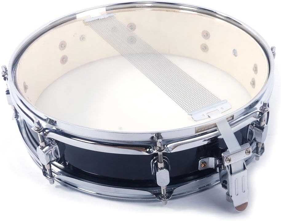 Expert Snare Drum Set Tambor de caja profesional con baquetas juego de correa para llaves – Elegante instrumento de percusión negro