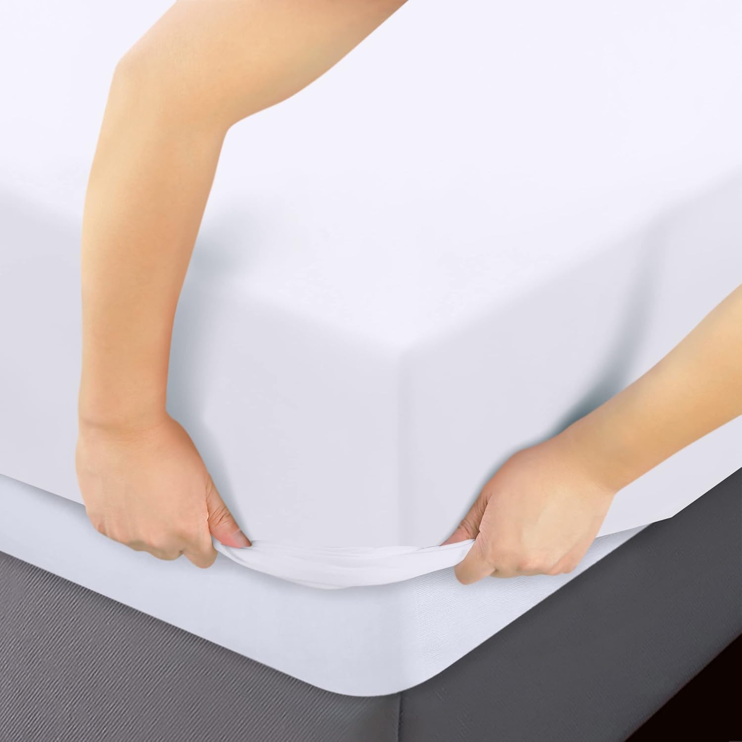 Utopia Bedding Sábanas bajeras de tamaño individual XL, paquete de 2 sábanas inferiores de microfibra suave cepillada, bolsillos profundos,